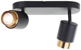 Brilliant - Spot LED COVELO 2x GU10/5W/230V, negru/auriu