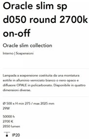 Lustra LED suspendata Oracle slim sp d050 round 2700k on-off WH