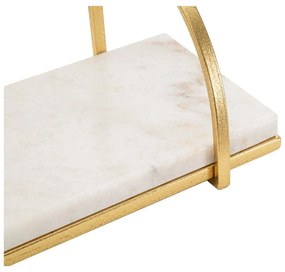 Raft alb/auriu din marmură 40 cm Marble – Mauro Ferretti