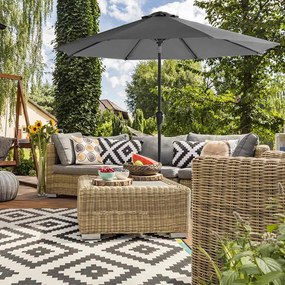Umbrelă de soare POSITANO, Ø300cm, gri SongmicsHome