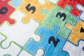 Covor pentru copii cu un motiv colorat de puzzle Lăţime: 80 cm | Lungime: 150 cm