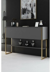 Comodă Luxe Anthracite and Gold