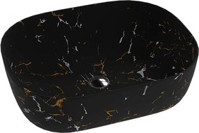 Lavoar pe blat Rune Sverre dreptunghiular 50 cm negru mat