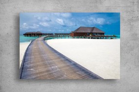 Tablou Canvas - Bungalouri in maldive