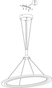 Lustră LED RGB pe cablu dimabilă HORNITOS-C LED/37W/230V Eglo 98427 + telecomandă