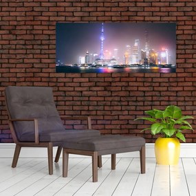 Tabloul Shangai nocturn (120x50 cm)