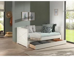 Pat pentru copii alb cu extensie suplimentară 180x200/90x200 cm PINO – Vipack