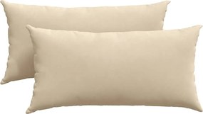 vidaXL Perne pentru canapea 2 pcs Crem 80 x 40 cm țesătură