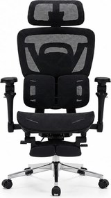 AERONIX SG630 MESH Black – Scaun ergonomic premium Full Mesh, Cotiere 7D, Suport Lombar Dublu, Șezut Translație, Mecanism multifunctional inclinare/blocare, Suport pentru picioare