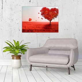 Tablou pe sticlă - Copacul iubirii (70x50 cm)