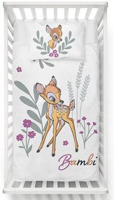 Lenjerie de pat pentru copii Bambi Lumea florilor,100 x 135 cm, 40 x 60 cm