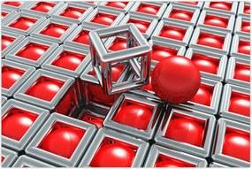 Tablou - Abstract metalic 3D (90x60 cm)