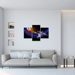 Tablou - Fotbaliști în săritură (90x60 cm)