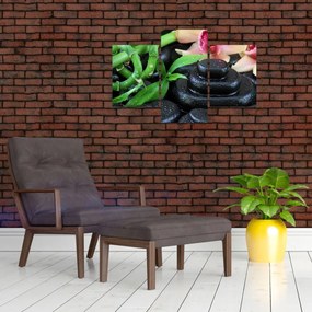 Tablou - Pietre și orhidee (90x60 cm)