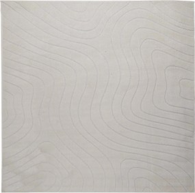 vidaXL Covoare de zonă Pătrat PALMERAS Crem 120 x 120 cm Poliester