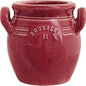 Ghiveci din ceramică glazurată manual 1L burgundy înalt, „Brobacka”