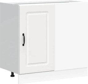 vidaXL Dulap de bază de bucătărie „Kalmar” din lemn prelucrat alb