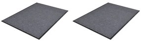 vidaXL Covorașe de ușă din PVC, 2 buc., gri, 90x60 cm