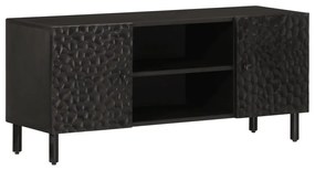 vidaXL Comodă TV, negru, 105x33x46 cm, lemn masiv de mango