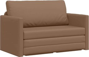 vidaXL Pat canapea 110cm Cappuccino Piele artificiala