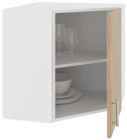 Corp Superior Colt Karo, Lemn Natural/Alb, 60 x 60 x 60 cm