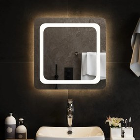 Oglinda de baie cu LED, 50x50 cm