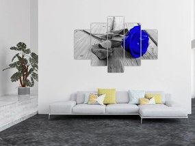 Tablou - Trandafir albastru (150x105 cm)