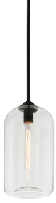 Pendul design vintage-industrial DISTRICT small, abajur transparent