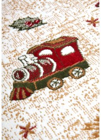 Covor roșu rotund din amestec de bumbac ø 200 cm cu model de Crăciun Toy's Delight Red Christmas – Villeroy&amp;Boch