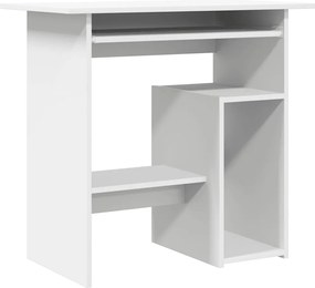 vidaXL Birou, alb, 80 x 45 x 74 cm, lemn prelucrat