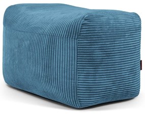 Fotoliu bean bag albastru cu tapițerie din catifea reiată Plus 70 Lounge – SLOWDOWN