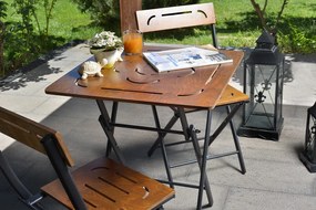 Set masă scaune de grădină (3 buc) Bonita (nuc + Negru). 1083037