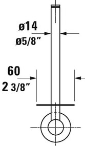 Duravit D-Code Suport hartie igienica vertical