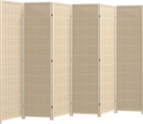 HOMCOM Paravan cu 4 Panouri Pliabil din Lemn și Bambus, Înălțime 180cm | Aosom Romania