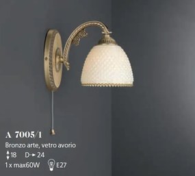 Aplica de perete din alama 1 brat design italian 7005