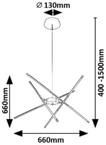 Lustra LED suspendata stil minimalist Henli2 auriu
