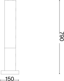Ideal Lux - Lampă de exterior EDO OUTDOOR 1xGX53/15W/230V 79 cm IP65 maro