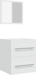 vidaXL Dulap de baie cu oglindă, alb, 41x38,5x48 cm