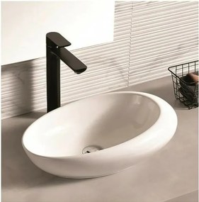 Lavoar pe blat Inter Ceramic Art alb lucios 58 cm