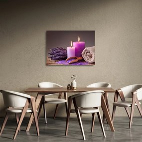 Tablou pe sticlă cu produsele spa (70x50 cm)