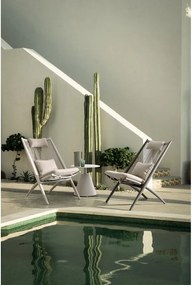 Fotoliu de grădină bej din metal Aloha – Bizzotto