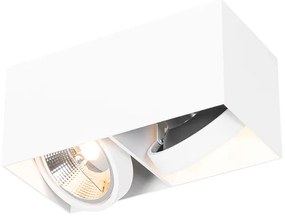 Spotlight de design cu AR111 dreptunghiular 2 lumini - Box