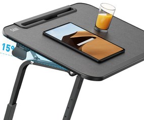 Masuta reglabila mic dejun cu suport tableta, negru