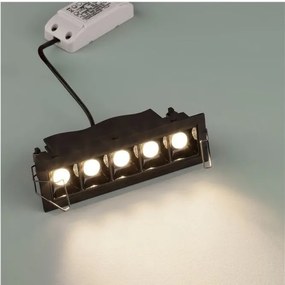 Corp incastrabil tavan fals cu 5 spoturi LED SWAN negru NVL-9232127