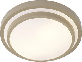 Plafonieră modernă gri-maroniu cu alb 34cm IP44 - Walden