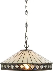 Endon 112196 - Lustră cu lanț Tiffany FARGO 1xE27/60W/230V Ø 41,5 cm