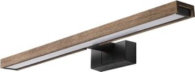 Brilagi -LED Iluminare pentru oglindă de baie 3 în 1 WOODY MIRROR LED/12W/230V IP44 negru/stejar nuc