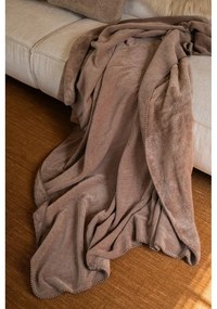 Pătură taupe din micropluș/cocolino 150x200 cm Tomo – Tiseco Home Studio