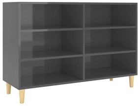 806039 vidaXL Servantă, gri extralucios, 103,5x35x70 cm, PAL