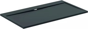 Cadita de dus dreptunghiulara Ideal Standard i.life Ultra Flat S negru intens 160x90 cm